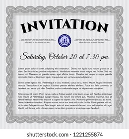 Grey Invitation template. Modern design. With quality background. Customizable, Easy to edit and change colors. 