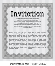 Grey Invitation template. Money Pattern design. With quality background. Customizable, Easy to edit and change colors. 