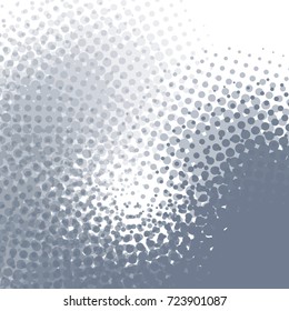grey irregular dot pattern on white background, vector illustration