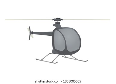 Grey isolated helicopter. vector illustration