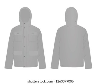 Grey jacket. vector illustration