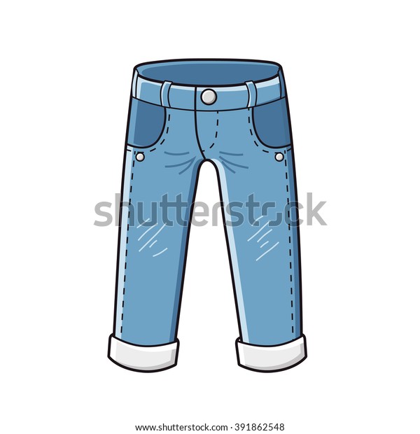 Grey Jeans Stock Vector (Royalty Free) 391862548