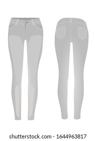 Gray Jeans Hose. Vektorillustration