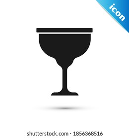 Grey Jewish goblet icon isolated on white background. Jewish wine cup for kiddush. Kiddush cup for Shabbat.  Vector