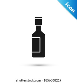 Grey Jewish wine bottle icon isolated on white background.  Vector