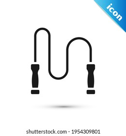 Icono de la cuerda de puente gris aislado en fondo blanco. Saltando cuerda. Equipamiento deportivo.  Vector