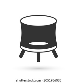 Grey Jumping trampoline icon isolated on white background.  Vector