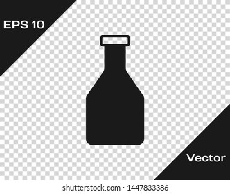 Grey Ketchup bottle icon isolated on transparent background. Vector Illustration