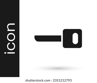 Icono de la tecla gris aislado en fondo blanco.  Ilustración vectorial