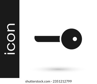 Grey Key icon isolated on white background.  Vector Illustration