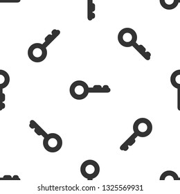 Grey Key icon isolated seamless pattern on white background. Vector Illustration