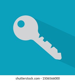grey key icon- vector illustration