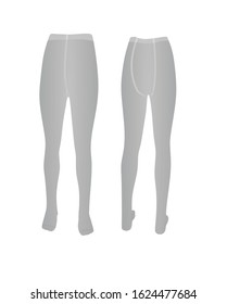 Grey Kids Pantyhose. Vector Illustration