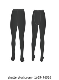 Grey kids pantyhose. vector illustration