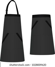 Grey kitchen apron. vector illustration