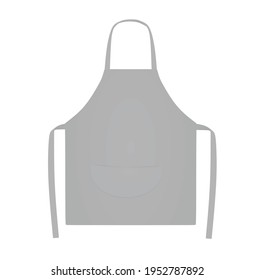 Grey kitchen apron. vector illustration