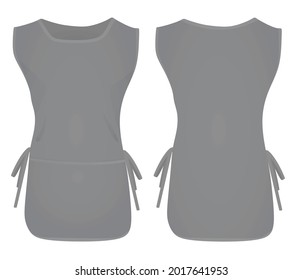 Grey  kitchen apron. vector illustration