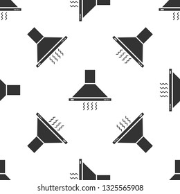 Grey Kitchen extractor fan icon isolated seamless pattern on white background. Cooker hood. Kitchen exhaust. Household appliance. Vector Illustration