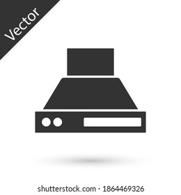 Grey Kitchen extractor fan icon isolated on white background. Cooker hood. Kitchen exhaust. Household appliance. Vector.