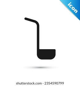 Grey Kitchen ladle icon isolated on white background. Cooking utensil. Cutlery spoon sign.  Vector
