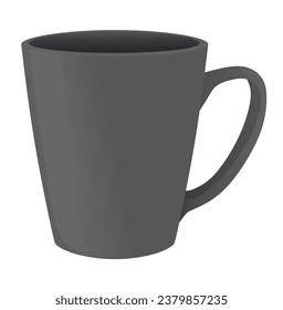 Grey kitchen mug. vector illustration
