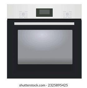 Grey kitchen oven. vector illustration