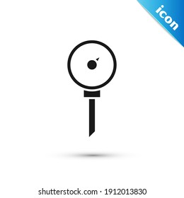 Grey Kitchen thermometer icon isolated on white background.  Vector