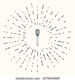 Grey Kitchen whisk icon isolated on beige background. Cooking utensil, egg beater. Cutlery sign. Food mix symbol. Abstract circle random dots. Vector Illustration