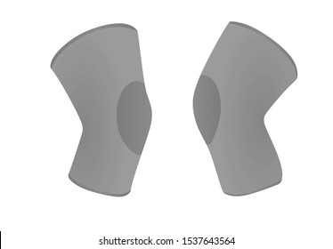 Grey knee support. vector illustration