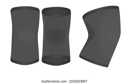 Grey knee support. vector illustration