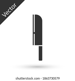 Grey Knife icon isolated on white background. Cutlery symbol. Vector.