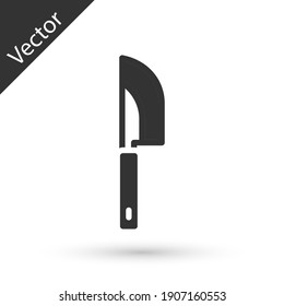 Grey Knife icon isolated on white background. Cutlery symbol. Vector.