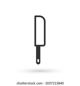 Graues Messer Symbol einzeln auf weißem Hintergrund. Farbensymbol.  Vektorgrafik