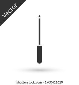 Graue Messer-Scharfzeichnung einzeln auf weißem Hintergrund. Vektorillustration-Illustration