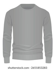 Ilustração de vetor de jumper de malha cinza	
