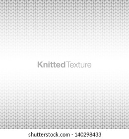 grey knitted background, vector illustration