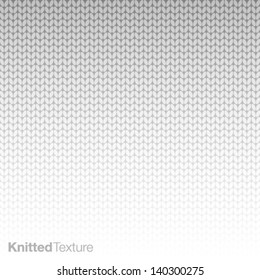 grey knitted background, vector illustration
