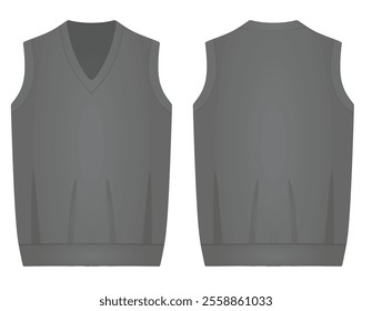 Grey knitted pullover. vector illustration