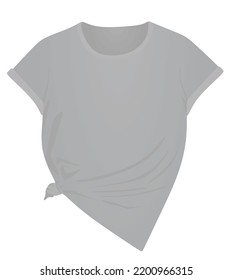 Grey knot t shirt. vector illustration