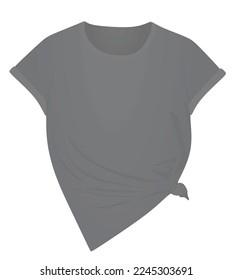 Grey knot t shirt. vector illustration