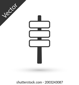 Grey Korean food tokpokki icon isolated on white background.  Vector