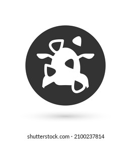 Grey Kung Pao chicken icon isolated on white background. Chinese cuisine icon. Asian food.  Vector