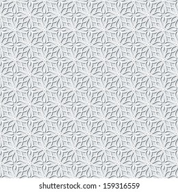 Grey lace background, vector seamless pattern