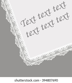 grey lace frame for text