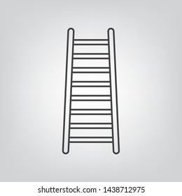 grey ladder icon- vector illustration