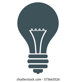 Grey Large vector illustration light bulb icon
