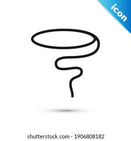 Icono de Lasso gris aislado en fondo blanco.  Vector