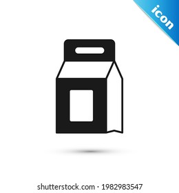 Grey Laundry detergent for automatic wash machine icon isolated on white background.  Vector