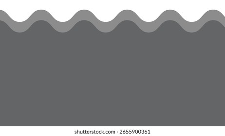 Fondo de onda degradada en capas grises para proyectos de diseño Abstractas moderno, elegante y minimalista