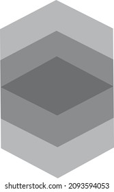Grey layers diamond logo illustration